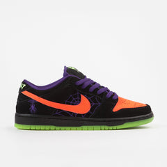 Nike SB Dunk Low Pro 'Night Of Mischief' Shoes - Black / Total Orange - Court Purple - Volt