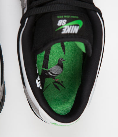 Nike SB Dunk Low Pro OG 'Panda Pigeon' Shoes - Black / White - Green Gusto