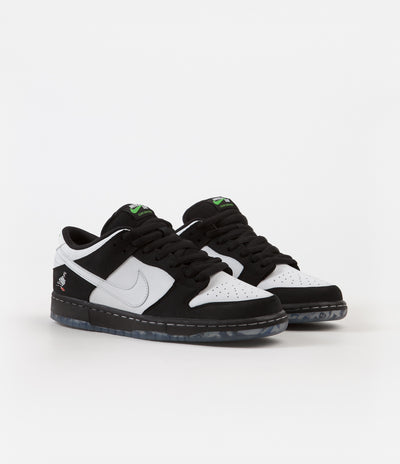 Nike SB Dunk Low Pro OG 'Panda Pigeon' Shoes - Black / White - Green Gusto