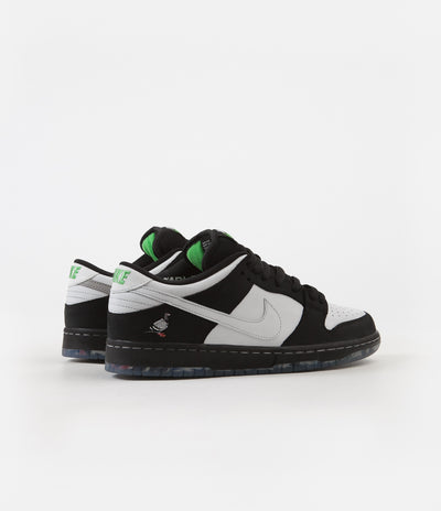 Nike SB Dunk Low Pro OG 'Panda Pigeon' Shoes - Black / White - Green Gusto