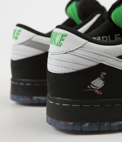 Nike SB Dunk Low Pro OG 'Panda Pigeon' Shoes - Black / White - Green Gusto