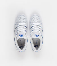 Nike SB Dunk Low Pro Premium Shoes - White / White - Game Royal thumbnail