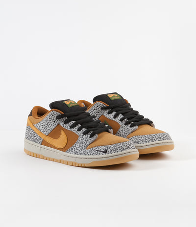Nike SB Dunk Low Pro 'Safari' Shoes - Neutral Grey / Kumquat - Desert Ochre