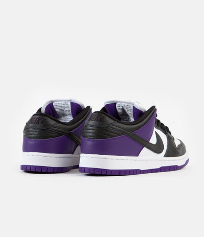 Nike SB Dunk Low Pro Shoes - Court Purple / Black - White - Court Purple