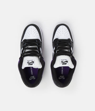 Nike SB Dunk Low Pro Shoes - Court Purple / Black - White - Court Purple