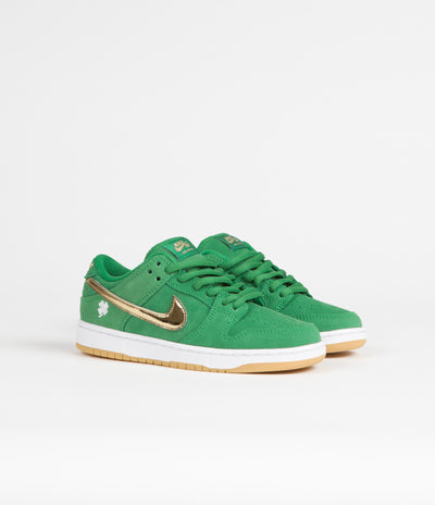 Nike SB Dunk Low Pro 'St. Patrick's Day' (Preschool) Shoes - Lucky Green / Metallic Gold - Lucky Green