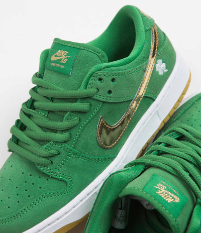Nike SB Dunk Low Pro 'St. Patrick's Day' (Preschool) Shoes - Lucky Green / Metallic Gold - Lucky Green
