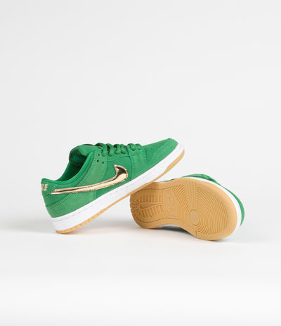 Nike SB Dunk Low Pro 'St. Patrick's Day' (Preschool) Shoes - Lucky Green / Metallic Gold - Lucky Green