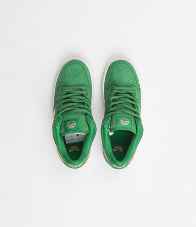 Nike SB Dunk Low Pro 'St. Patrick's Day' (Preschool) Shoes - Lucky Green / Metallic Gold - Lucky Green