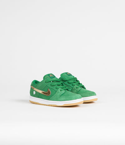 Nike SB Dunk Low Pro 'St. Patrick's Day' (Toddler) Shoes - Lucky Green / Metallic Gold - Lucky Green