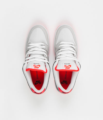 Nike SB Orange Label Dunk Low Pro Shoes - Neutral Grey / Cool Grey - Black - Infrared