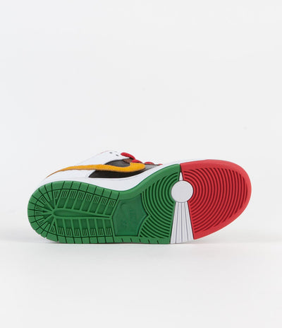 Nike SB Dunk Low Pro 'What The P-Rod' Shoes - Sport Red / Black - Varsity Maize - Volt