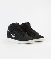 Nike SB Orange Label Dunk High Pro 'Oski' Shoes - Black / White - Black - Sail thumbnail