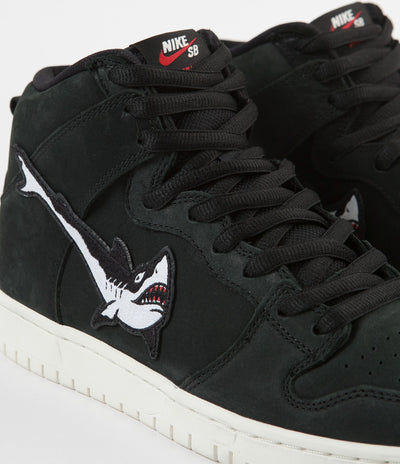 Nike SB Orange Label Dunk High Pro 'Oski' Shoes - Black / White - Black - Sail