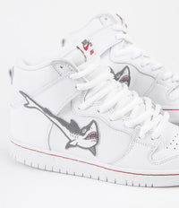 Nike SB Orange Label Dunk High Pro 'Oski' Shoes - White / Cool Grey - White - White thumbnail
