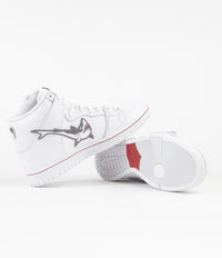 Nike SB Orange Label Dunk High Pro 'Oski' Shoes - White / Cool Grey - White - White thumbnail