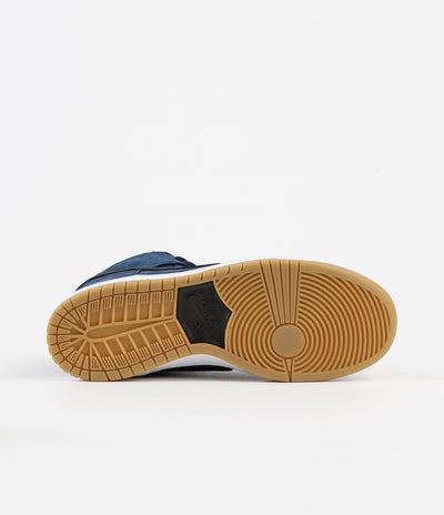 Nike SB Orange Label Dunk High Pro Shoes - Midnight Navy / Black - Midnight Navy - White