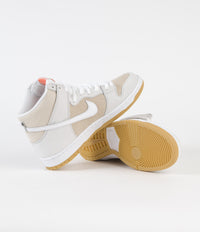 Nike SB Orange Label Dunk High Pro Shoes - Natural / White - Natural - Natural thumbnail