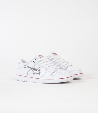 Nike SB Orange Label Dunk Low Pro 'Oski' Preschool Shoes - White / Cool Grey - White - White