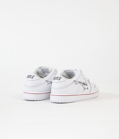 Nike SB Orange Label Dunk Low Pro 'Oski' Preschool Shoes - White / Cool Grey - White - White