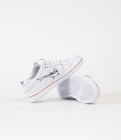 Nike SB Orange Label Dunk Low Pro 'Oski' Preschool Shoes - White / Cool Grey - White - White
