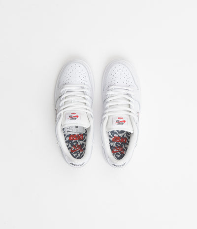 Nike SB Orange Label Dunk Low Pro 'Oski' Preschool Shoes - White / Cool Grey - White - White
