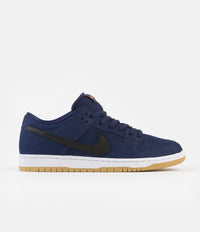 Nike SB Orange Label Dunk Low Pro Shoes - Midnight Navy / Black