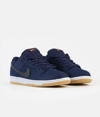 Nike SB Orange Label Dunk Low Pro Shoes - Midnight Navy / Black - Midnight Navy thumbnail