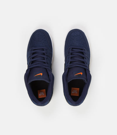 Nike SB Orange Label Dunk Low Pro Shoes - Midnight Navy / Black - Midnight Navy