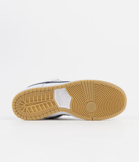 Nike SB Orange Label Dunk Low Pro Shoes - White / Navy - White - Safety Orange thumbnail