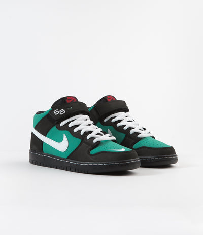Nike SB Orange Label Dunk Mid Pro 'Griffey Jr’ Shoes - Black / White - Black - Fresh Water