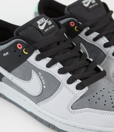 Nike SB Orange Label 'VX1000' Dunk Low Pro Shoes - Smoke Grey / Pure Platinum - Off Noir