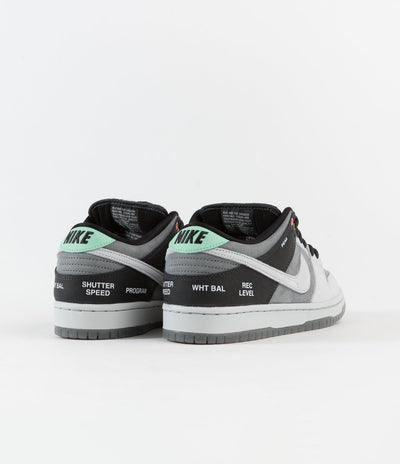 Nike SB Orange Label 'VX1000' Dunk Low Pro Shoes - Smoke Grey / Pure Platinum - Off Noir