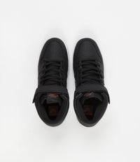 Nike SB Orange Label Dunk Mid Pro Shoes - Black / Dark Grey - Black - White thumbnail