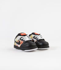 Nike SB 'Raygun Tie-Dye' Dunk Low Pro (Toddler) Shoes - Black / Black - Orange Flash thumbnail