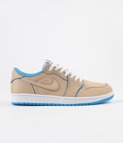 Nike SB x Air Jordan 1 Low Shoes - Desert Ore / Royal Blue - Dark Powder Blue