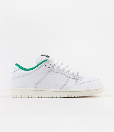 Nike SB x Ben-G Dunk Low OG 2 Shoes - White / White - Lucid Green - Sail