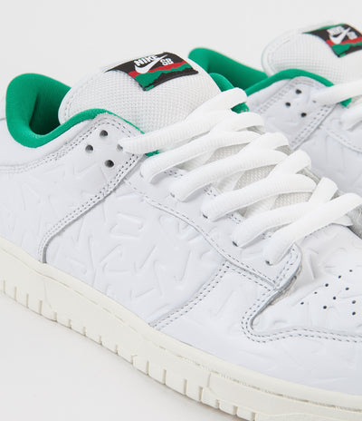 Nike SB x Ben-G Dunk Low OG 2 Shoes - White / White - Lucid Green - Sail