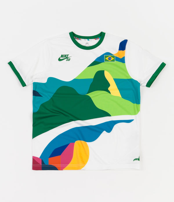 Nike SB x Parra 'Brazil Federation Kit' Jersey - White / Clover ...