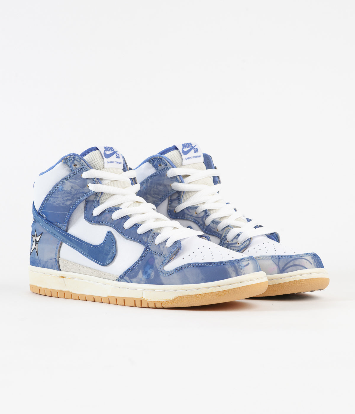 Nike SB x Carpet Company Dunk High Premium Shoes - White / Royal