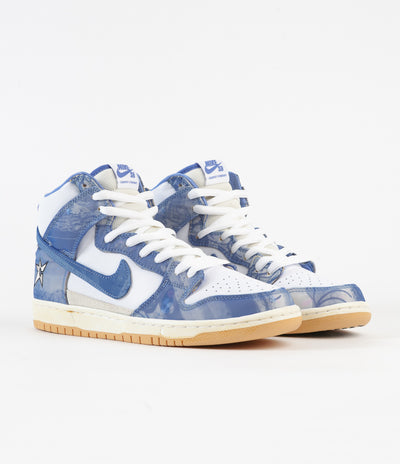 Nike SB x Carpet Company Dunk High Premium Shoes - White / Royal Pulse - Dark Sulfur