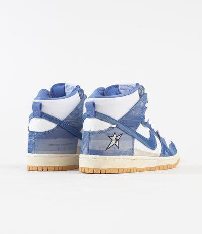 Nike SB x Carpet Company Dunk High Premium Shoes - White / Royal Pulse - Dark Sulfur