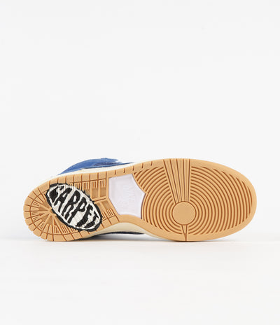 Nike SB x Carpet Company Dunk High Premium Shoes - White / Royal Pulse - Dark Sulfur