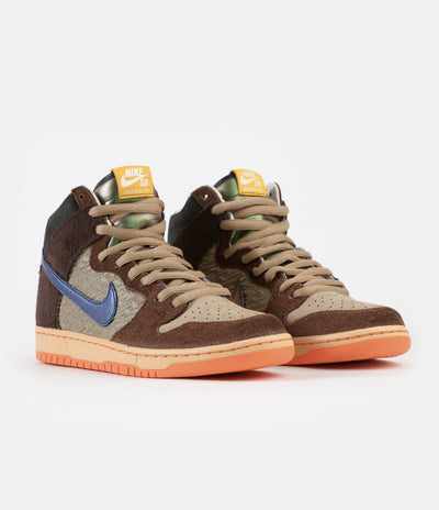 Nike SB x Concepts Dunk High Pro 'Turdunken' Shoes - Rattan / Baroque Brown - Parachute Beige