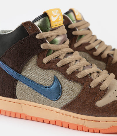 Nike SB x Concepts Dunk High Pro 'Turdunken' Shoes - Rattan / Baroque Brown - Parachute Beige