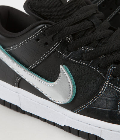 Nike SB x Diamond Dunk Low Pro OG Shoes - Black / Chrome - Black - Tropical Twist