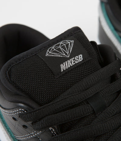 Nike SB x Diamond Dunk Low Pro OG Shoes - Black / Chrome - Black - Tropical Twist