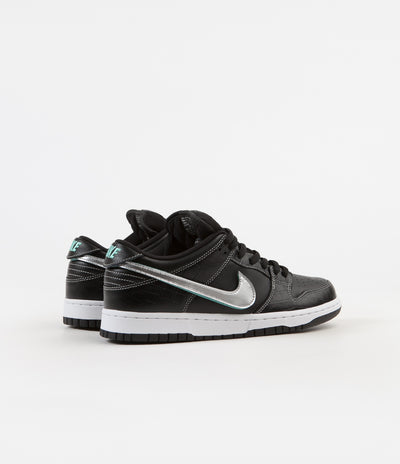 Nike SB x Diamond Dunk Low Pro OG Shoes - Black / Chrome - Black - Tropical Twist