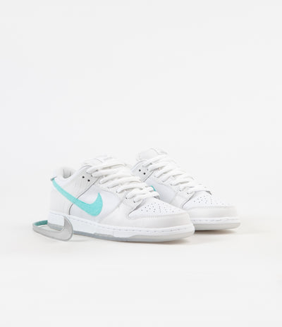 Nike SB x Diamond Dunk Low Pro OG Shoes - White / Chrome - White - Tropical Twist