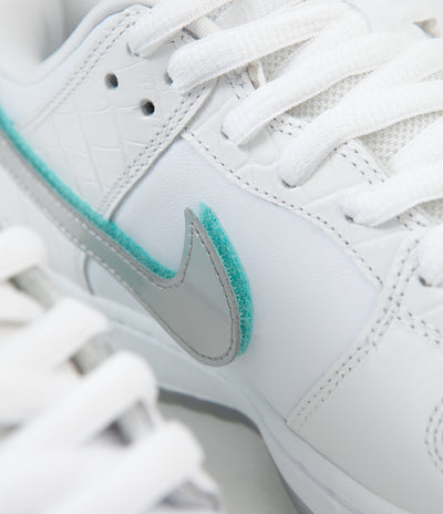 Nike SB x Diamond Dunk Low Pro OG Shoes - White / Chrome - White - Tropical Twist